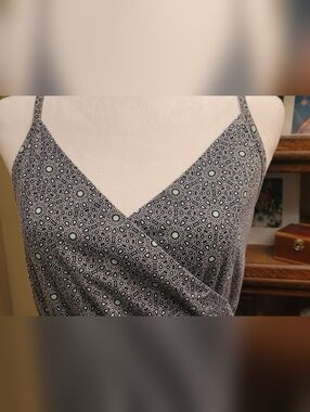 Gap Women's Navy, Mint & White Geometric Print Maxi Dress